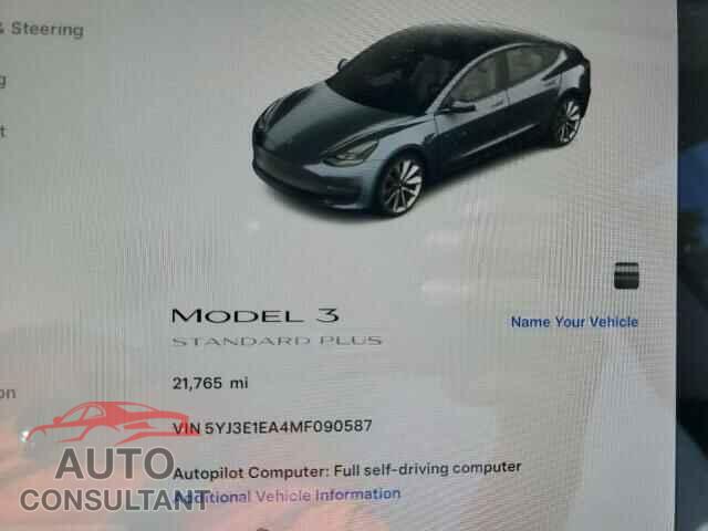 TESLA MODEL 3 2021 - 5YJ3E1EA4MF090587