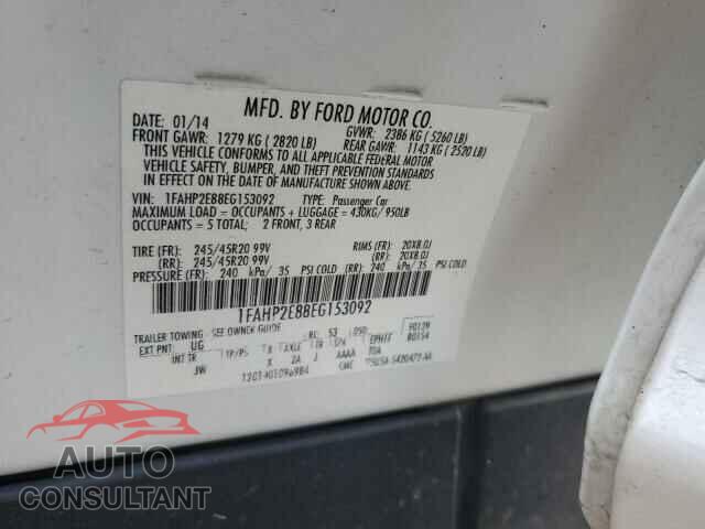 FORD TAURUS 2014 - 1FAHP2E88EG153092