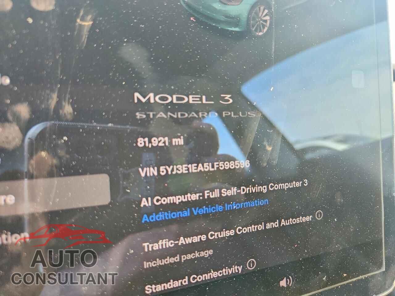 TESLA MODEL 3 2020 - 5YJ3E1EA5LF598596