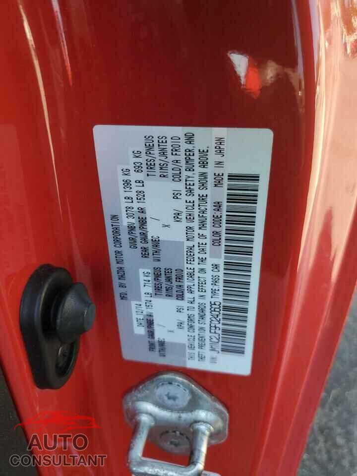 MAZDA MX5 2015 - JM1NC2JF9F0240605