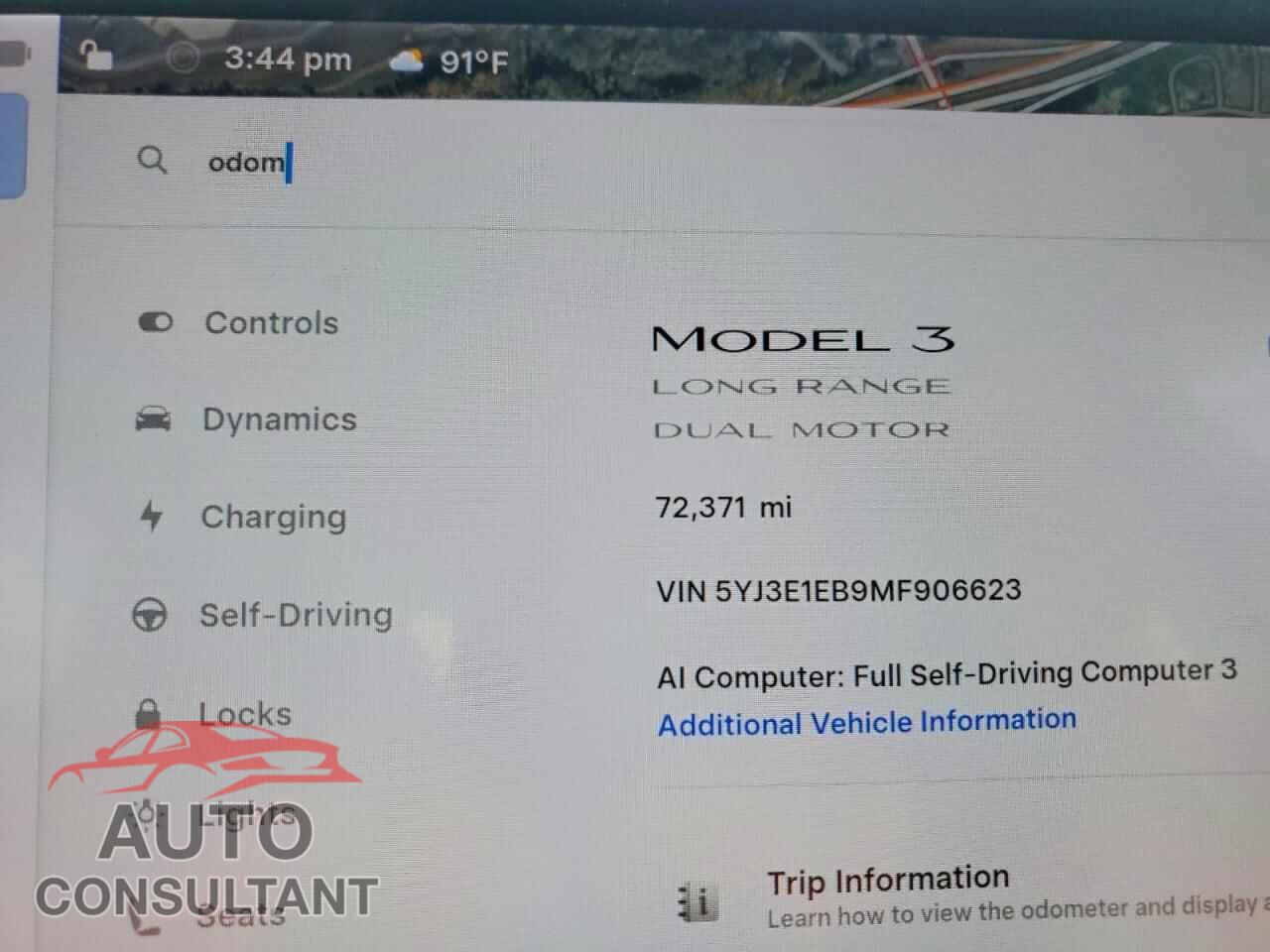 TESLA MODEL 3 2021 - 5YJ3E1EB9MF906623
