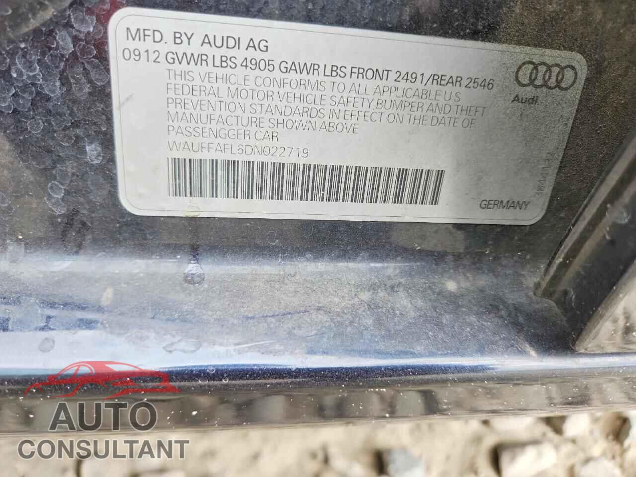 AUDI A4 2013 - WAUFFAFL6DN022719