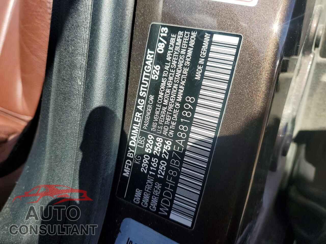 MERCEDES-BENZ E-CLASS 2014 - WDDHF8JB7EA881898