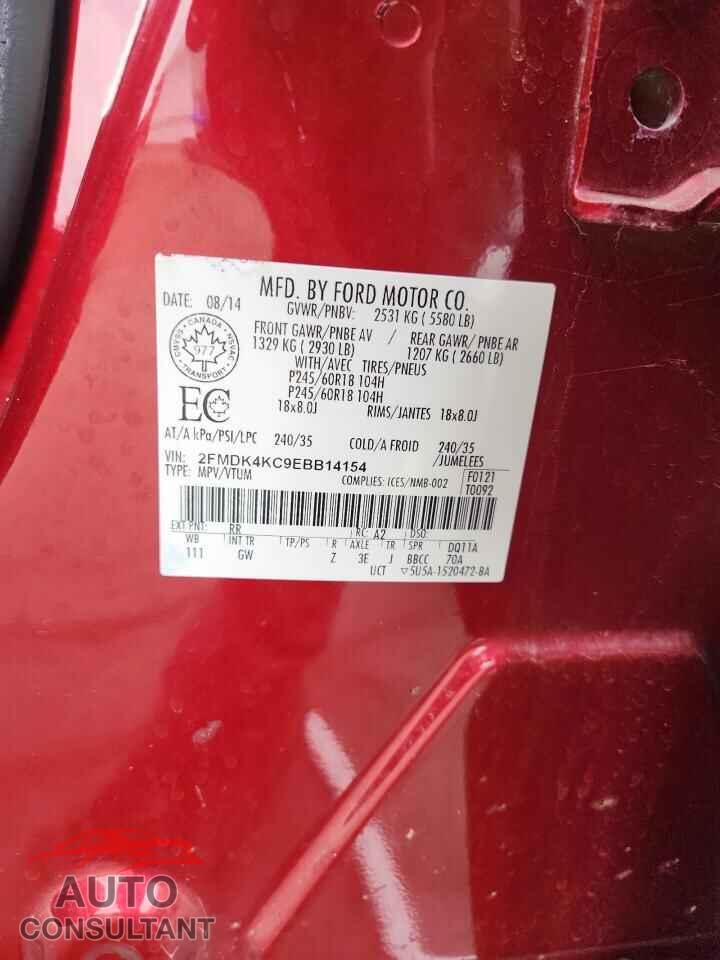 FORD EDGE 2014 - 2FMDK4KC9EBB14154