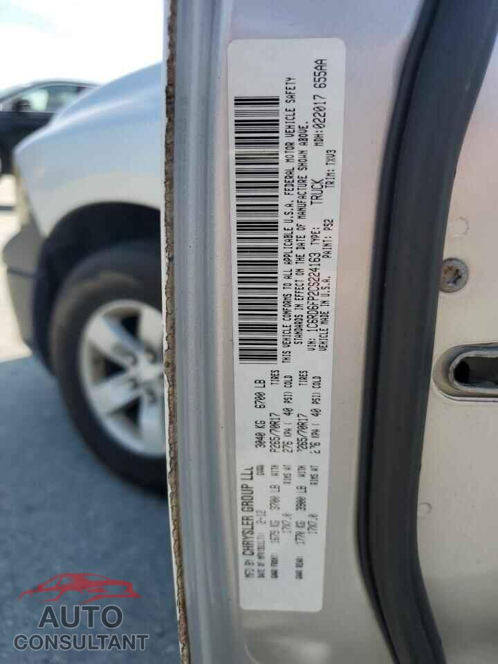 DODGE RAM 1500 2012 - 1C6RD6FP2CS224163