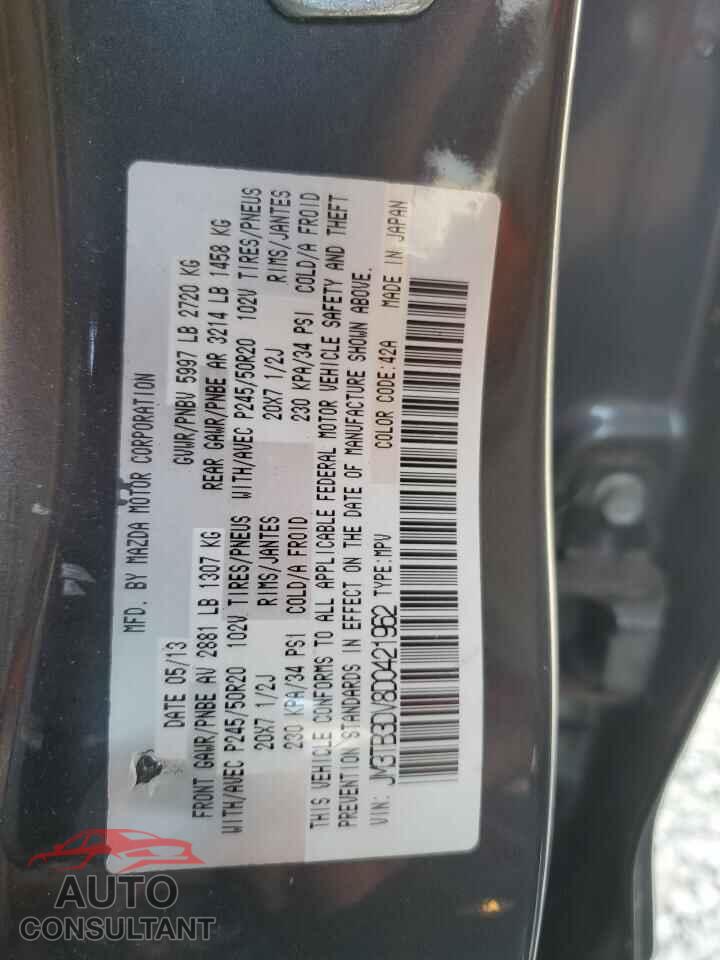 MAZDA CX-9 2013 - JM3TB3DV8D0421962