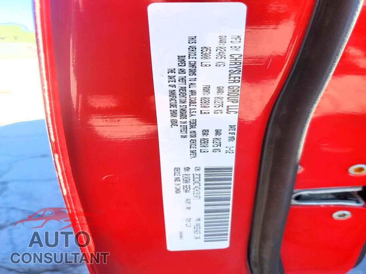 DODGE CHARGER 2012 - 2C3CDXCT4CH191071