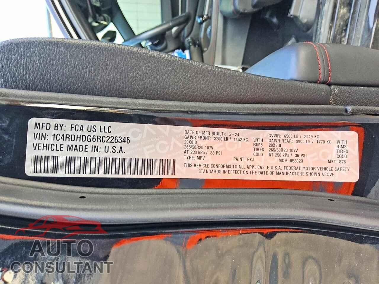 DODGE DURANGO 2024 - 1C4RDHDG6RC226346