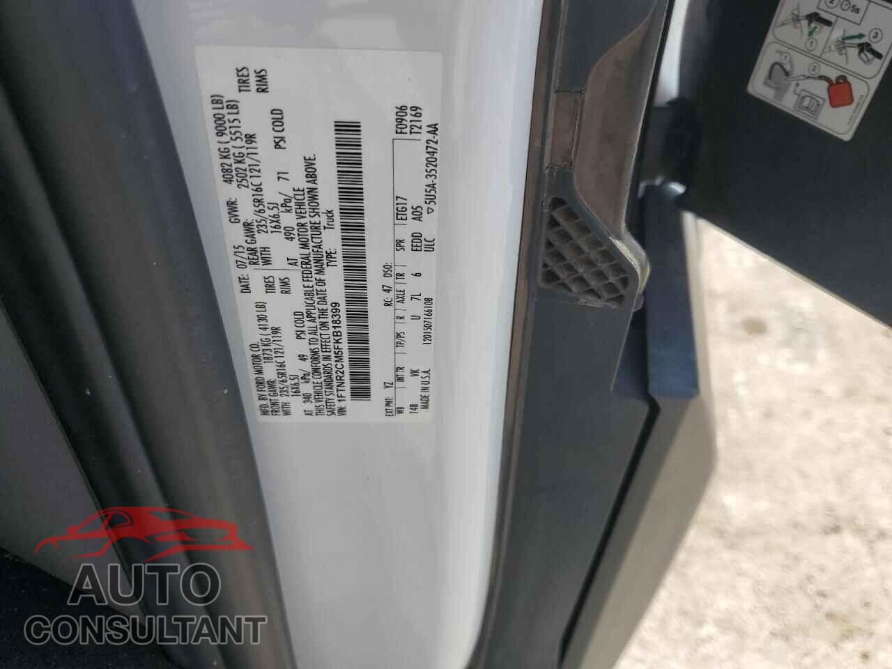 FORD TRANSIT 2015 - 1FTNR2CM5FKB18399