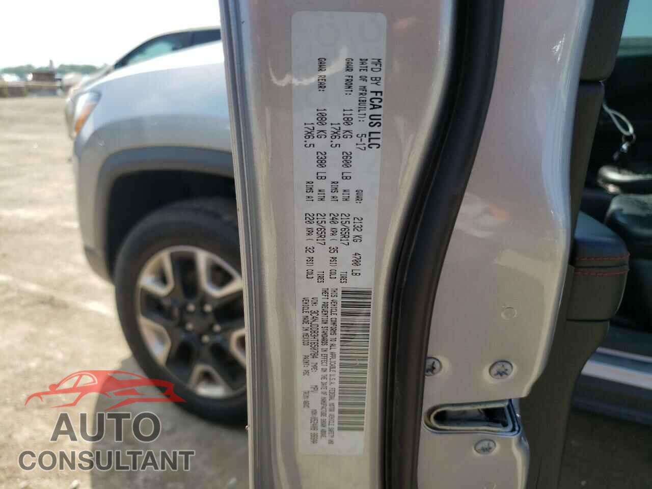 JEEP COMPASS 2017 - 3C4NJDDB3HT650784