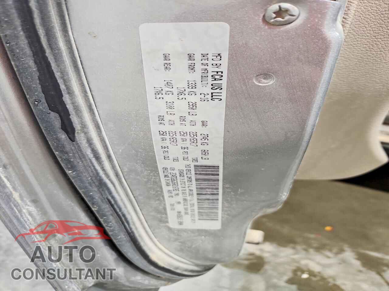 DODGE CARAVAN 2016 - 2C4RDGBG3GR316765