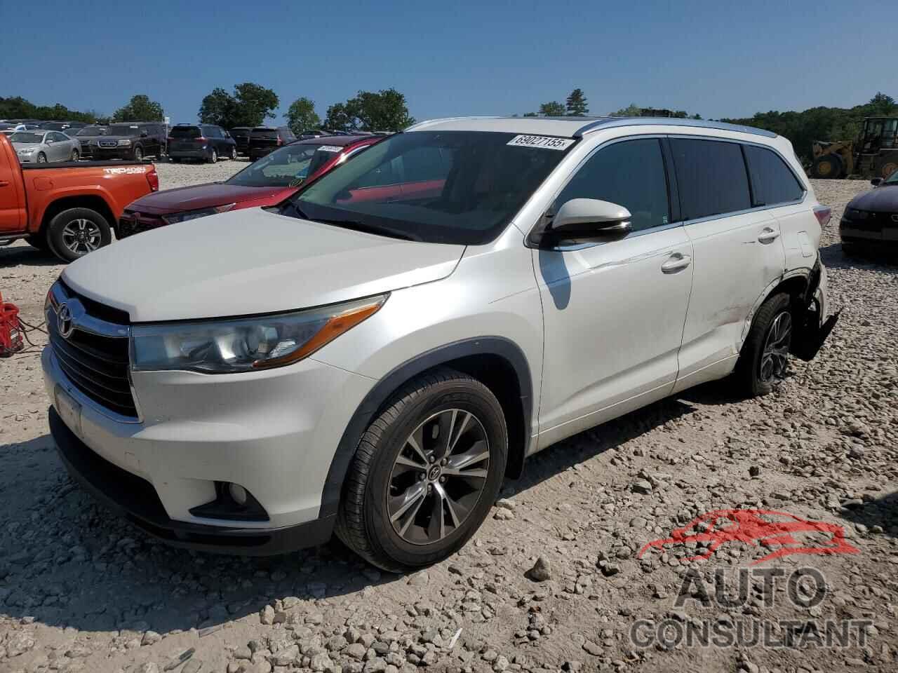 TOYOTA HIGHLANDER 2016 - 5TDJKRFH5GS350361