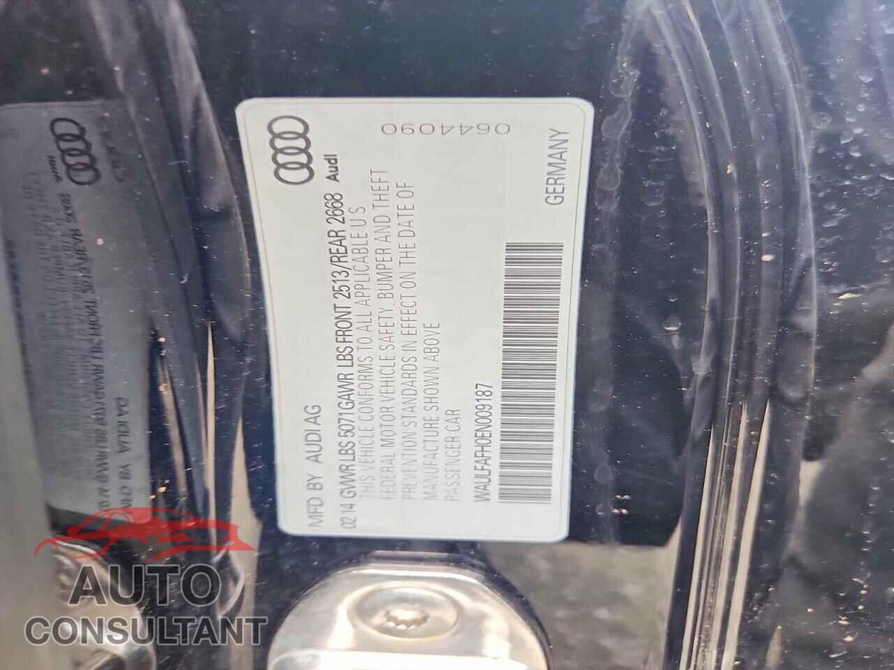 AUDI A5 2014 - WAULFAFH0EN009187