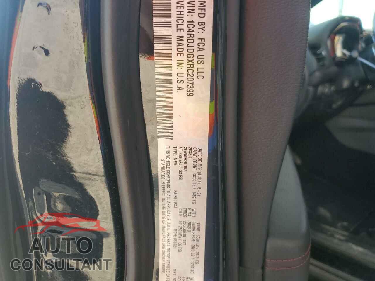 DODGE DURANGO 2024 - 1C4RDJDGXRC207399