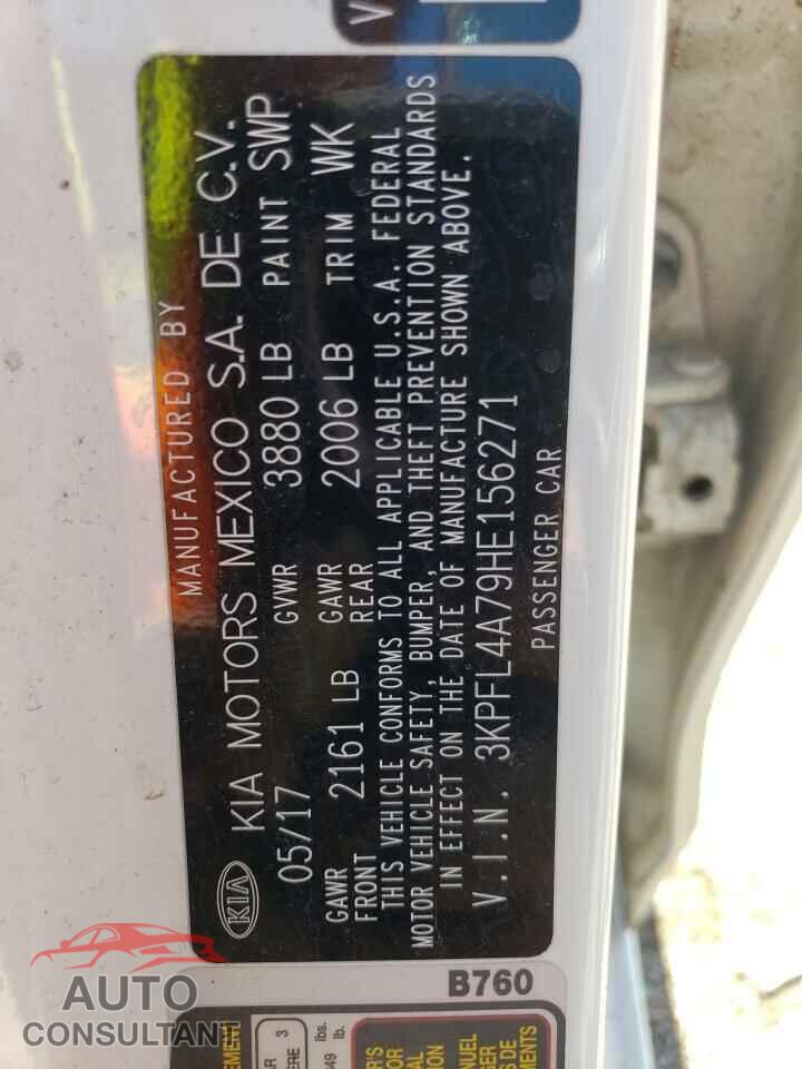 KIA FORTE 2017 - 3KPFL4A79HE156271