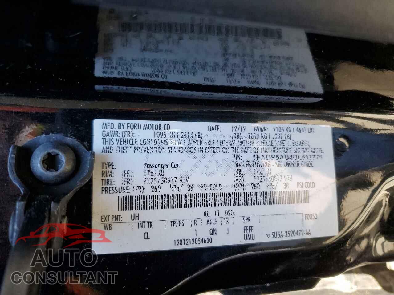 FORD CMAX 2013 - 1FADP5AU4DL517775