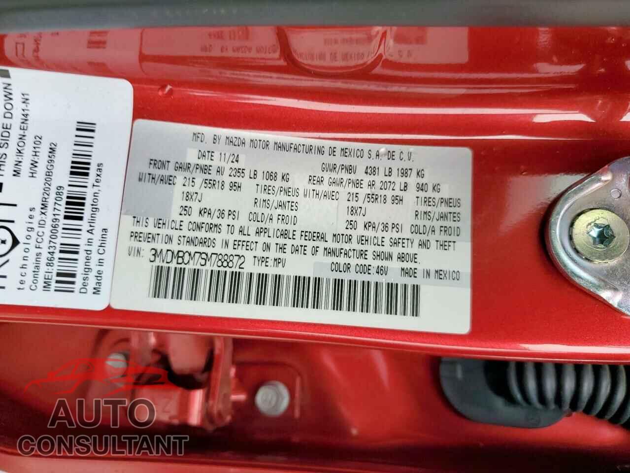 MAZDA CX30 2025 - 3MVDMBCM7SM788872