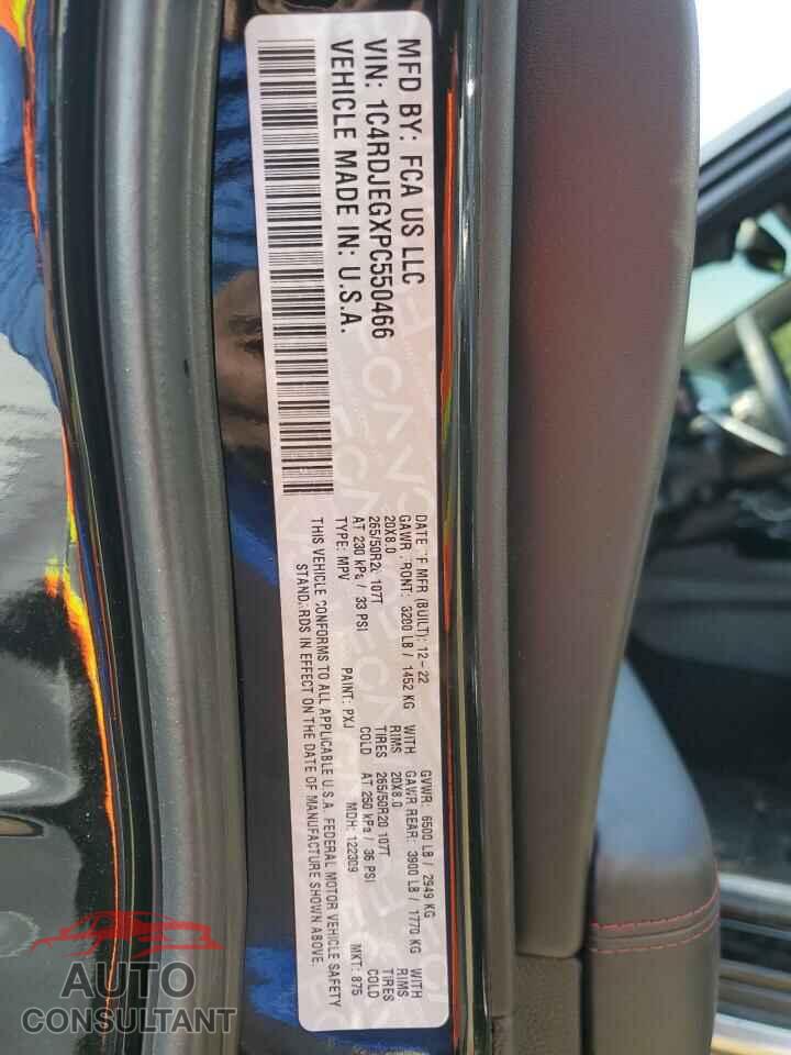 DODGE DURANGO 2023 - 1C4RDJEGXPC550466