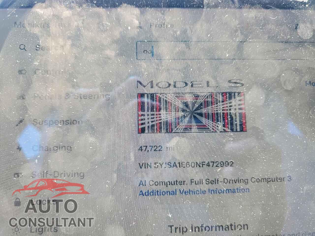 TESLA MODEL S 2022 - 5YJSA1E60NF472992