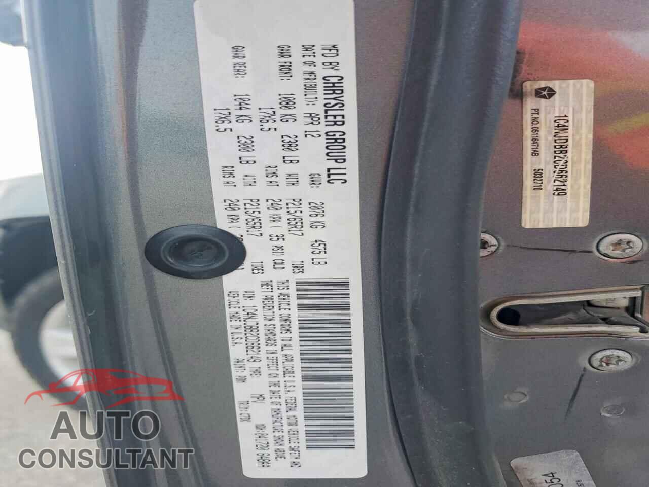 JEEP COMPASS 2012 - 1C4NJDBB2CD662149