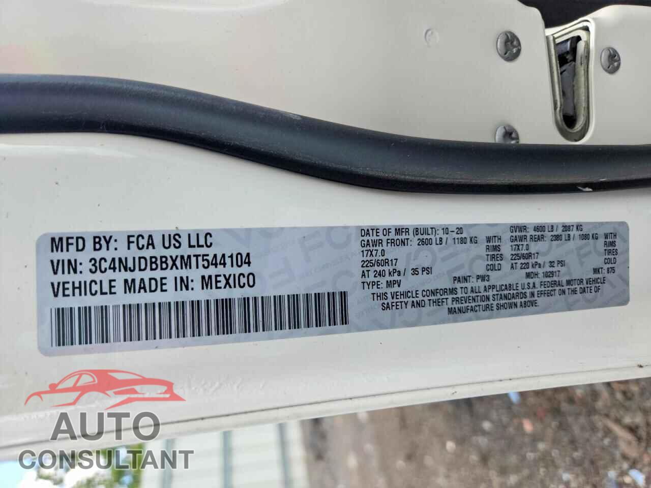 JEEP COMPASS 2021 - 3C4NJDBBXMT544104
