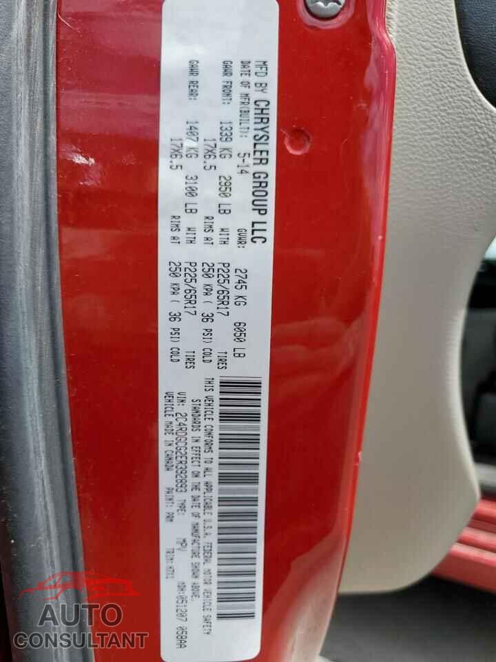 DODGE CARAVAN 2014 - 2C4RDGCG2ER392893