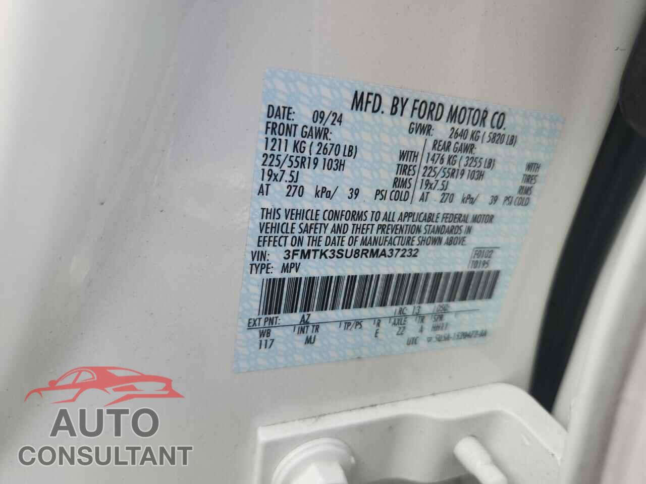 FORD MUSTANG 2024 - 3FMTK3SU8RMA37232