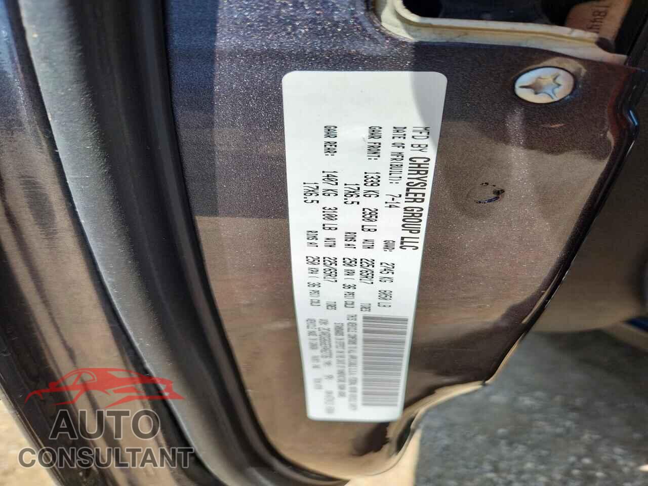 DODGE CARAVAN 2014 - 2C4RDGBG6ER462736