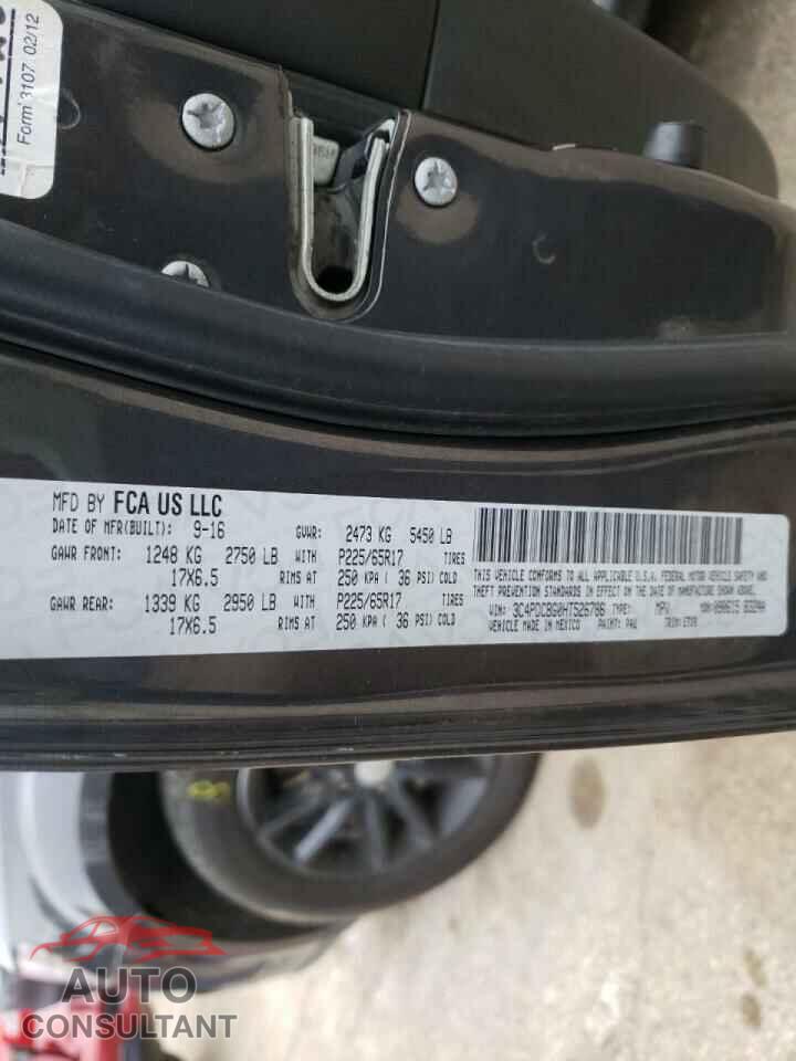DODGE JOURNEY 2017 - 3C4PDCBG0HT526786