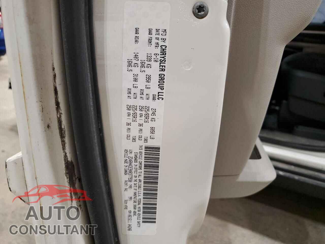 DODGE CARAVAN 2010 - 2D4RN4DE9AR377930