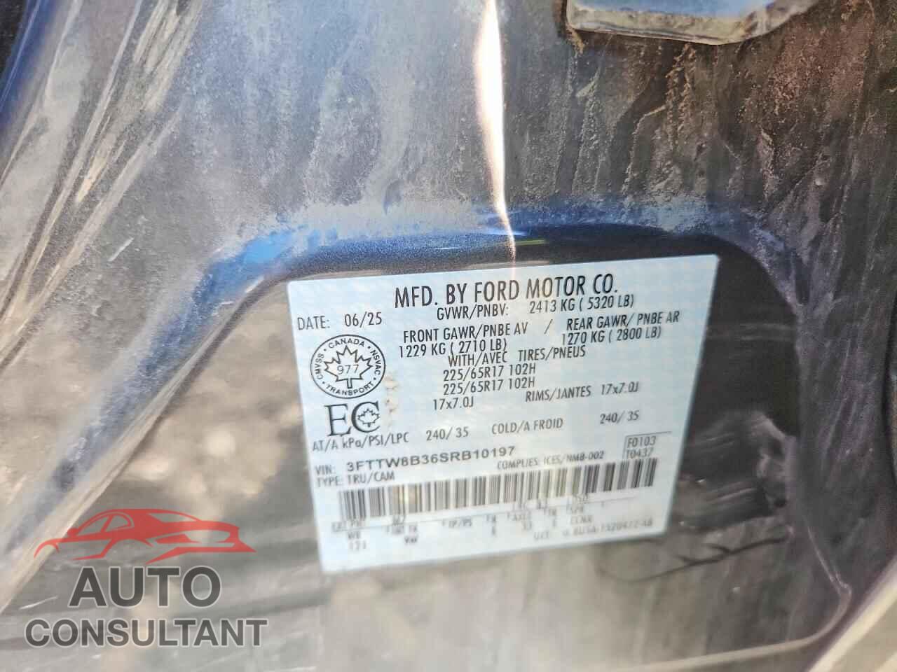 FORD MAVERICK 2025 - 3FTTW8B36SRB10197