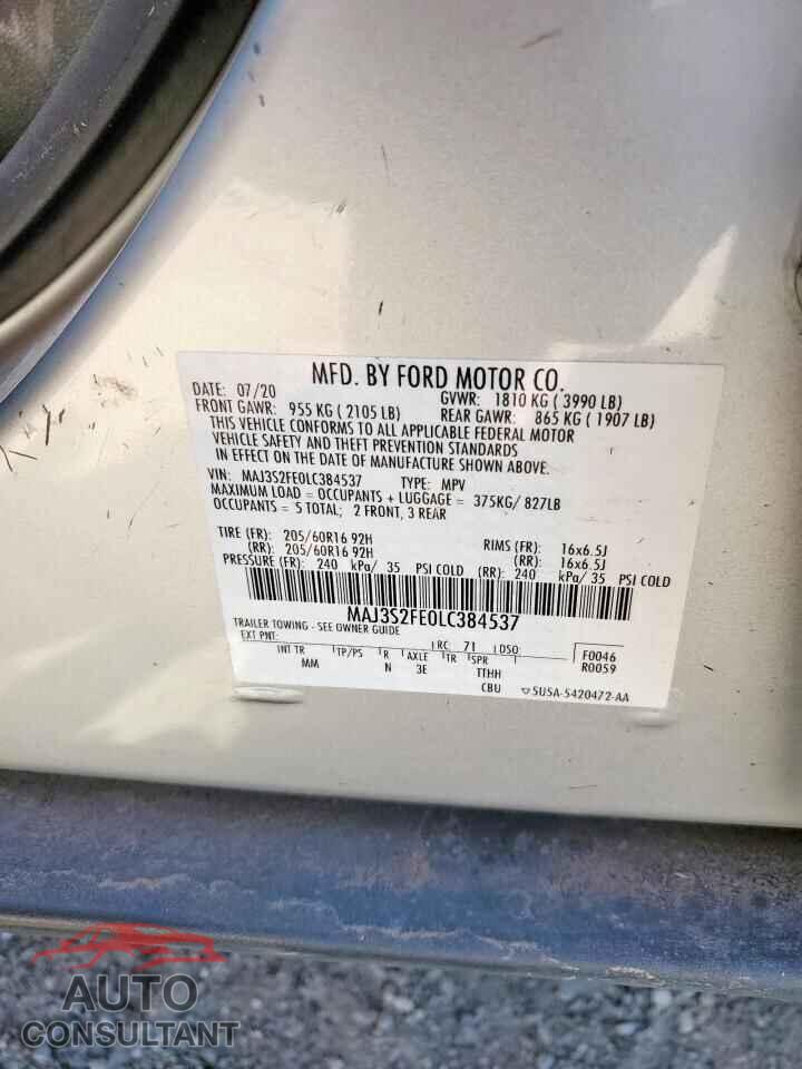FORD ECOSPORT 2020 - MAJ3S2FE0LC384537