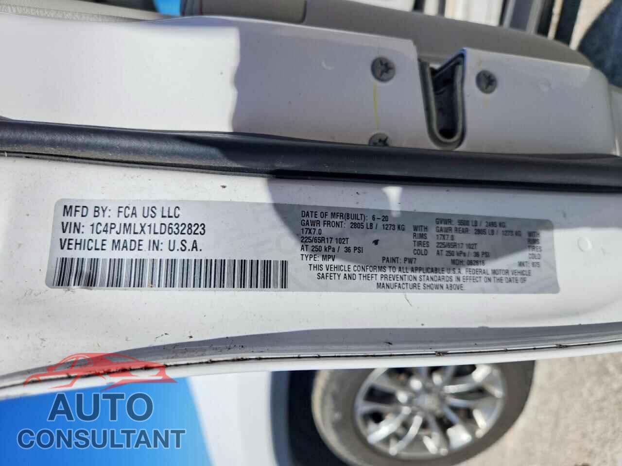 JEEP CHEROKEE 2020 - 1C4PJMLX1LD632823