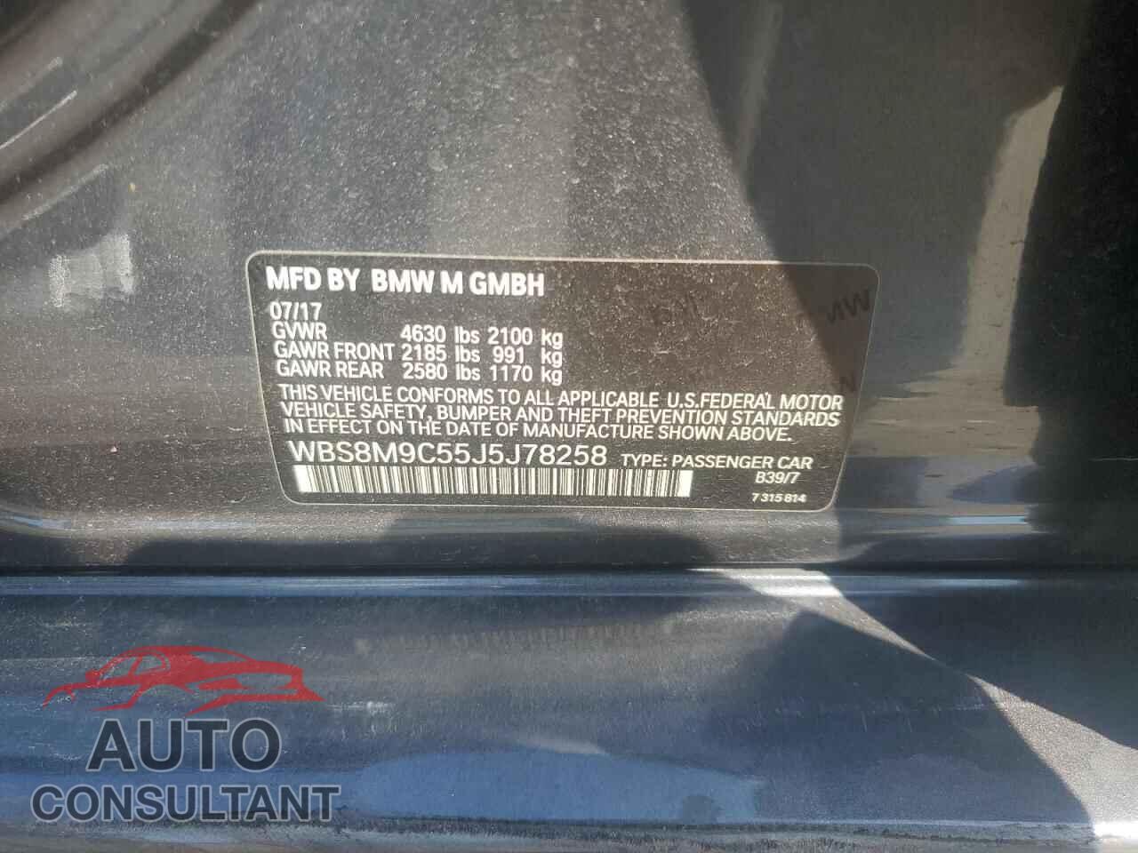 BMW M3 2018 - WBS8M9C55J5J78258