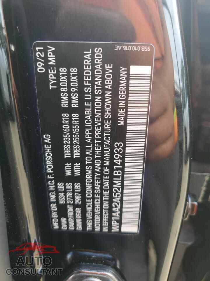 PORSCHE MACAN 2021 - WP1AA2A52MLB14933