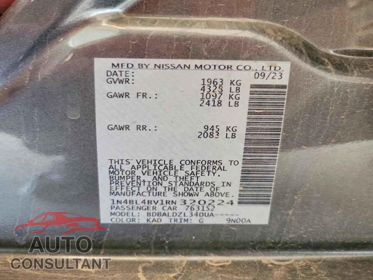 NISSAN ALTIMA 2024 - 1N4BL4BV1RN320224
