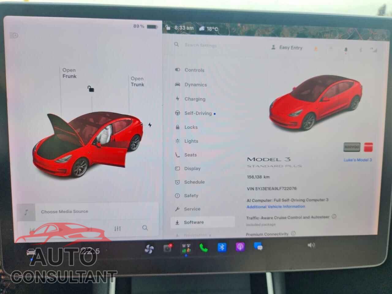 TESLA MODEL 3 2020 - 5YJ3E1EA9LF722076