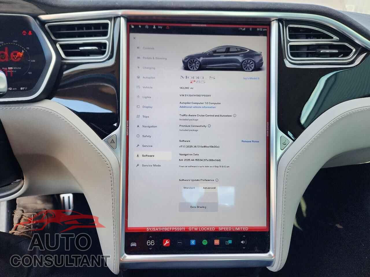 TESLA MODEL S 2014 - 5YJSA1H19EFP55911