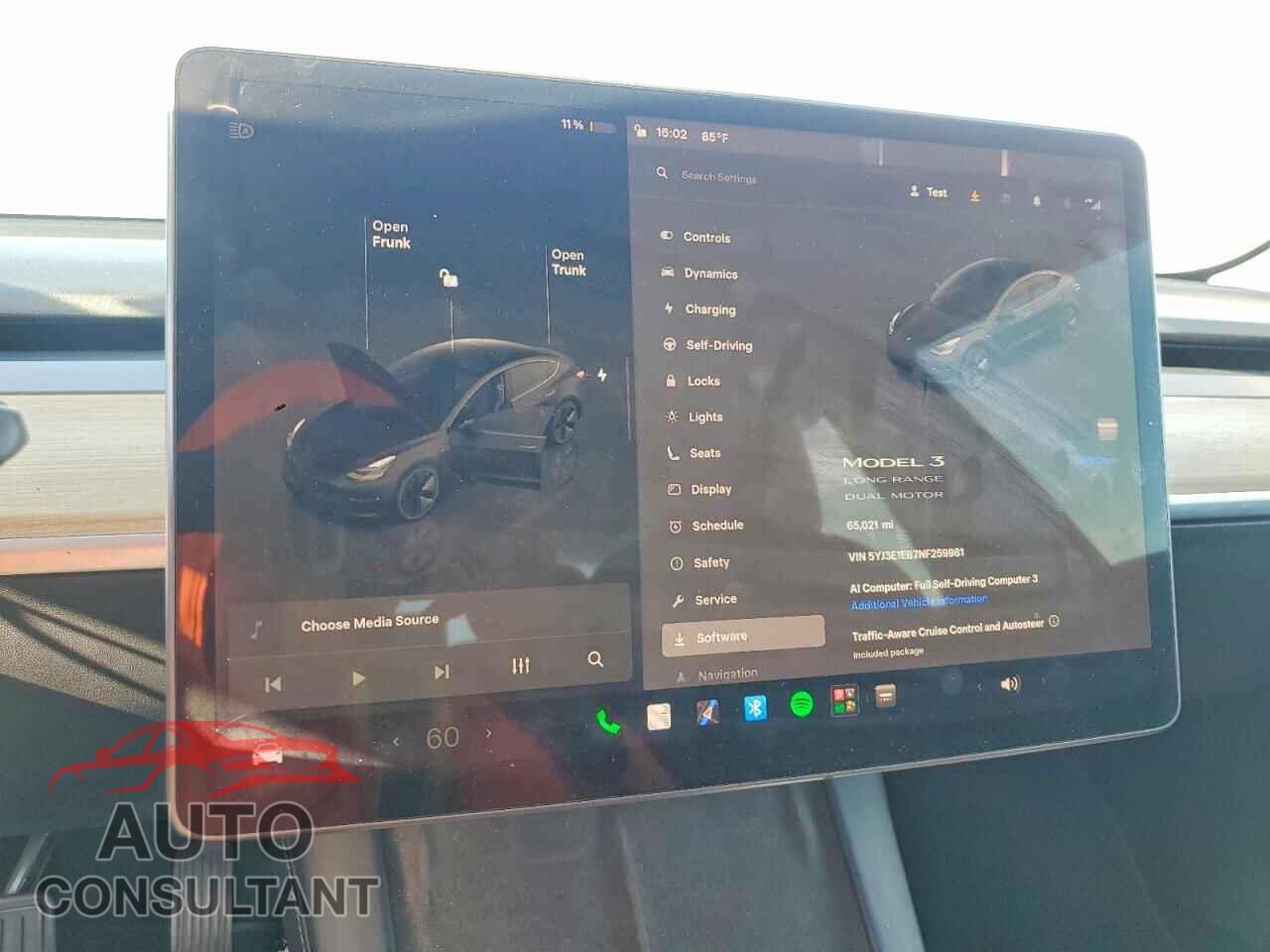 TESLA MODEL 3 2022 - 5YJ3E1EB7NF259981