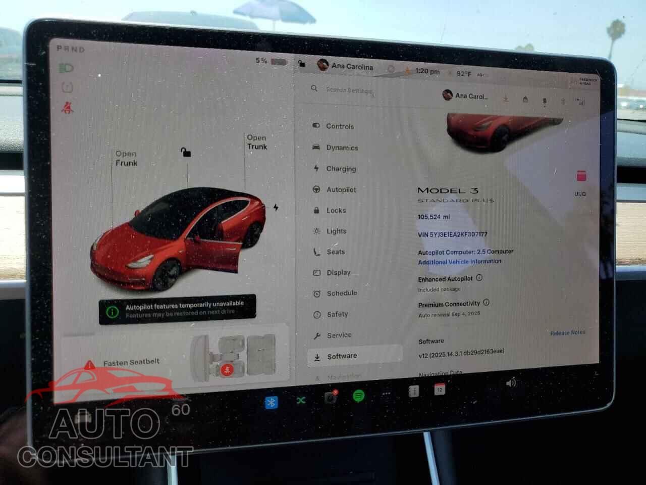 TESLA MODEL 3 2019 - 5YJ3E1EA2KF307177