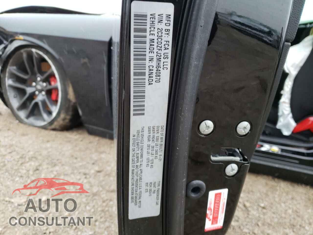 DODGE CHALLENGER 2021 - 2C3CDZFJ2MH640870