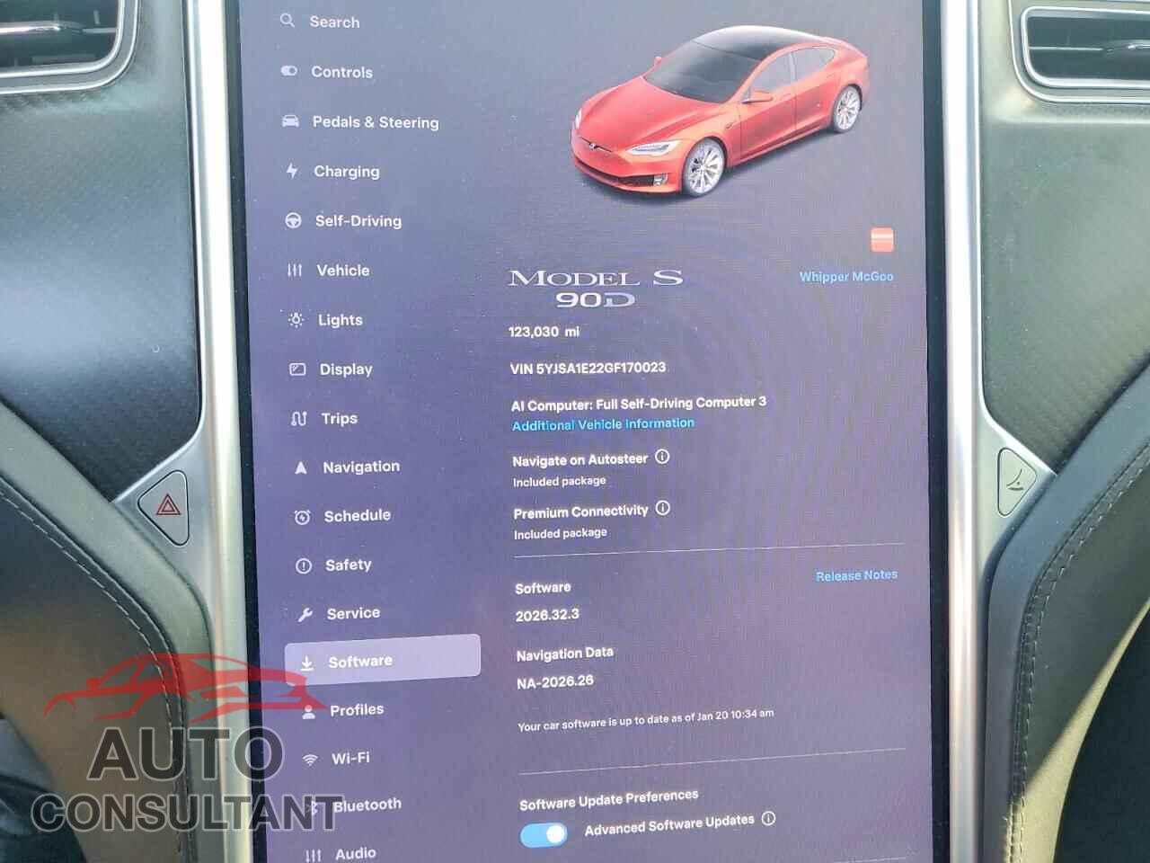 TESLA MODEL S 2016 - 5YJSA1E22GF170023