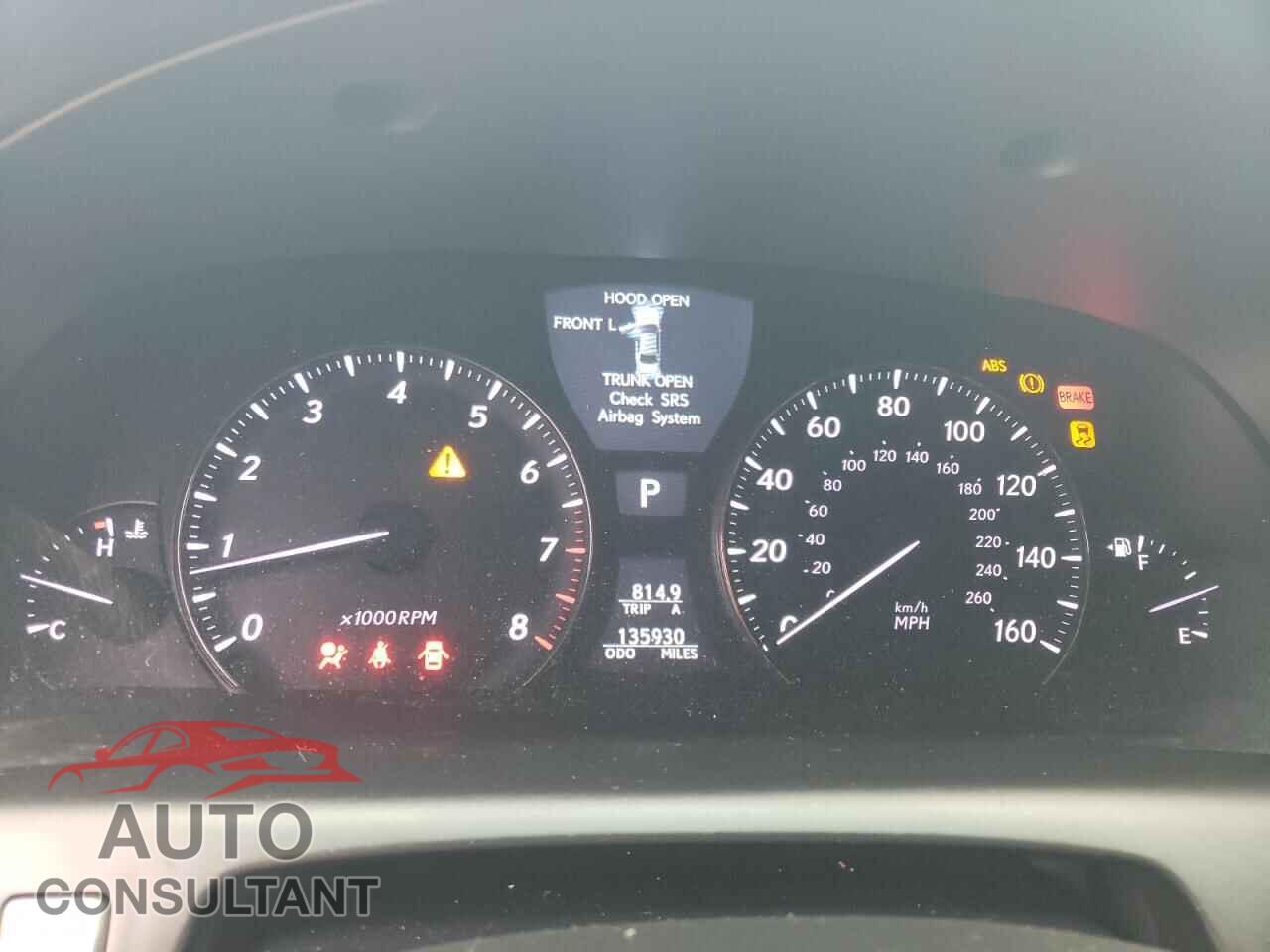 LEXUS LS460 2011 - JTHBL5EF1B5105922