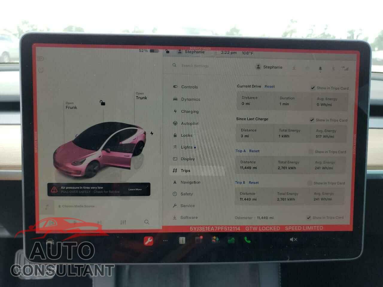 TESLA MODEL 3 2023 - 5YJ3E1EA7PF512114