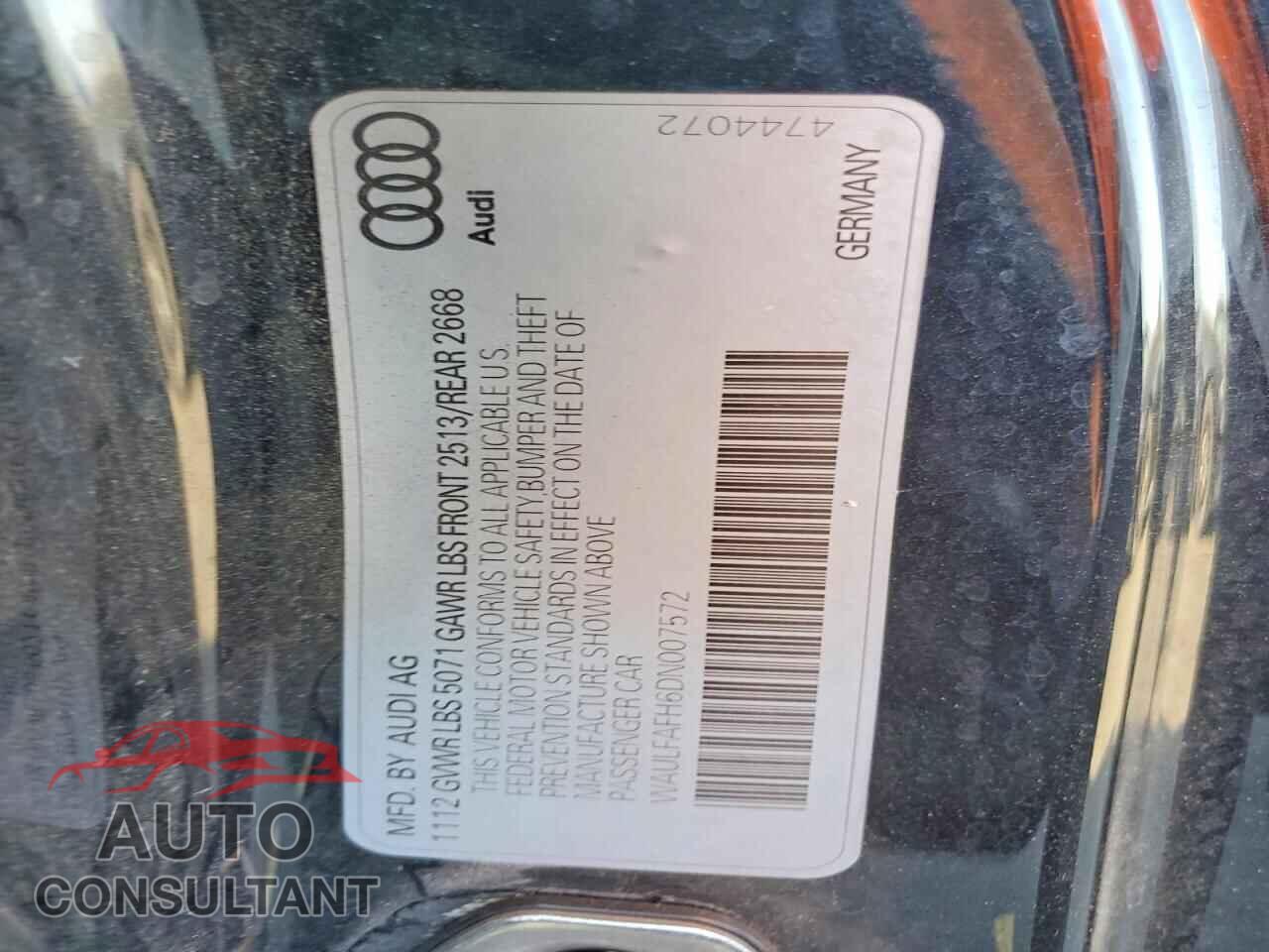 AUDI A5 2013 - WAULFAFH6DN007572