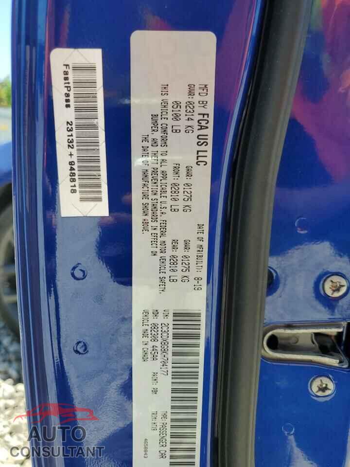 DODGE CHARGER 2019 - 2C3CDXBG8KH704177