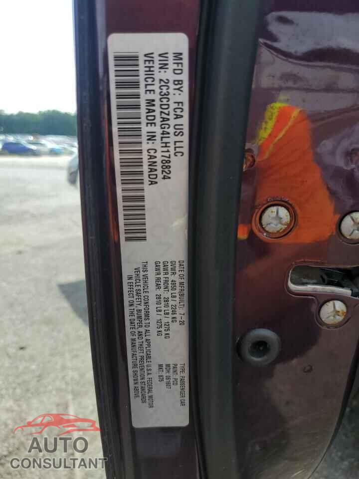 DODGE CHALLENGER 2020 - 2C3CDZAG4LH178824
