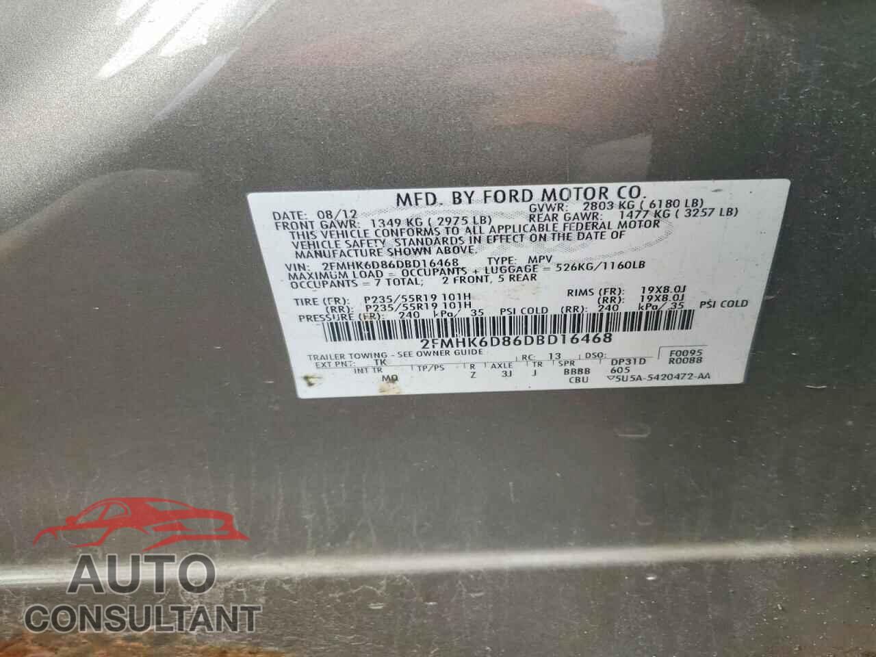 FORD FLEX LIMIT 2013 - 2FMHK6D86DBD16468
