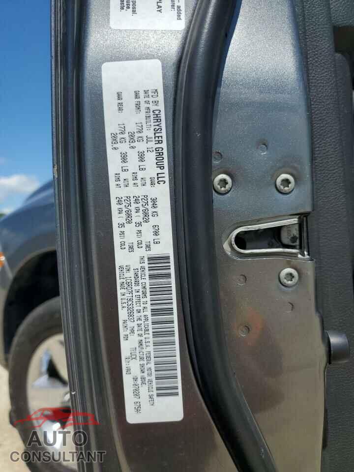 DODGE RAM 1500 2012 - 1C6RD7FT9CS326837