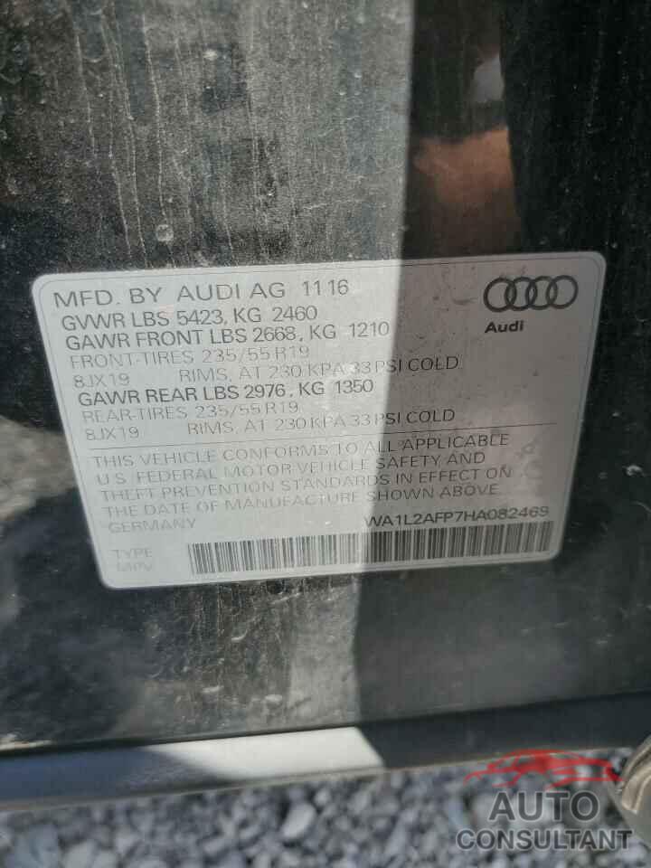 AUDI Q5 2017 - WA1L2AFP7HA082469